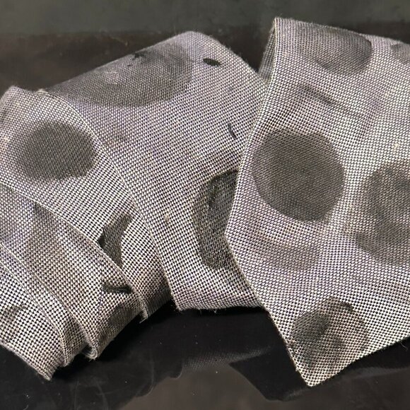 Roberto Cavalli Silk Tie Mens Necktie Gray Black Hand painted Abstract Neckwear - Picture 1 of 8